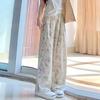 Pantalones de pierna ancha finos de seda de hielo 2026 seleccionados cuidadosamente para mujer, pantalones largos rectos de verano nuevos, pantalones casuales de seda de hielo anti-mosquitos