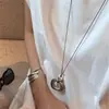 Colar Cordão Trançado Estilo Nacional Zen Feminino Estilo Étnico Boêmio Corrente Longa para Suéter Acessórios com Pingente de Folha Dourada