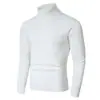 Suéter Masculino Comércio Exterior Gola Alta Suéter Casual Masculino Outono 2025 Tamanho Grande Suéter Solto Camiseta Básica Masculina
