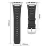 Correa para Apple Watch Adecuada para Iwatch11 Correa de Reloj 49mm con Orificios de Ventilación S10 Acero Inoxidable Fluororubber