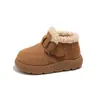 Botas de Nieve para Niñas Zapatos de Algodón para Niños Acolchado de Terciopelo Plus Nuevo Invierno 2026 Nieve Algodón Niños Pequeños y Medianos Zapatos Birkenstock Zapatos de Invierno