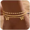 Nuevo Set de Tobilleras de Corazón de Amor de Amazon con Hojas de Circonita y Cuentas Planas, Wholesale en Stock de Yiwu, Venta Caliente Transfronteriza