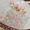 Monet Calcomanías para Uñas Flor Pequeña Concha Brillante Flor de Cinco Pétalos Colorida Relieve Tridimensional Calcomanías Nuevas para Decoración de Uñas Primavera y Verano