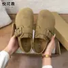 Sandálias Birkenstock originais de couro, com sola grossa, que aumentam a altura, de uso bidirecional, para mulheres, outono de 2026, novos mocassins versáteis, sem cadarço, com sola macia