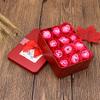 Regalo de San Valentín Caja de Regalo de Flores de Jabón Rosa Navidad Regalo Creativo Lata de Metal Flor de Jabón para Novia