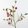 94cm Fruta Artificial Ameixa Frutinha Ornamento Decorativo para Sala de Estar Mesa de Jantar Hall de Entrada Arranjo Floral Galho de Fruta Planta Verde Arte Floral