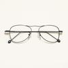 1525 marco de gafas retro de un solo haz tipo sapo para hombres y mujeres aleación metálica marco óptico para hombres y mujeres con decoloración miópica