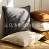 Funda de Almohada de Algodón y Lino de Color Sólido Moderna y Simple para Sofá de Sala de Estar, Cabecero de Cama, Cojín Lumbar, Venta al por Mayor Caliente Transfronteriza