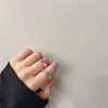 Anillo de Cara Sonriente Colorido de Cerámica Blanda de Resina Nuevo Estilo Ins Verano Chica Linda Anillo Apilable Japonés y Coreano