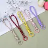 Nuevo cordón de teléfono móvil de encaje colorido, llavero con cuentas DIY, colgante, anticaída, cuerda tejida a mano, accesorio para bolsa, venta al por mayor