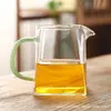 Copo de Cerimônia de Vidro Espesso, Copo de Cerimônia Quadrado, Conjunto de Chá Grande Transparente, Resistente ao Calor Mar de Chá Divisor de Chá, Conjunto de Chá, Individual