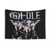 Banner de Tapeçaria com Padrão de Grupo de Mulheres Transfronteiriço 60x 90cm Tecido de Fundo de Cabeceira de Quarto Banner de Estrela gidle
