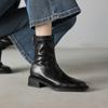 Botines Súper Cómodos para Mujer, Nuevo Estilo Otoño e Invierno 2026, Forrados de Borrego, Tacón Grueso, Elegantes y Versátiles, Botines Elásticos de Ajuste Delgado para Mujer