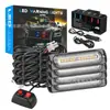 Control Remoto Manual Luz Estroboscópica Uno a Cuatro 12LED*4 Piezas Luz para Rejilla Central Luz Diurna Exterior de Coche Frecuencia