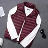 Otoño e invierno 2023 nuevo chaleco de algodón pluma ligera para hombre chaleco de algodón ultraligero chaleco acolchado de algodón pluma talla grande para amantes