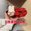 Lindo Pasador de Plátano Grande de Conejo Miffy con Lunares para Mostrar Volumen del Cabello en la Parte Posterior de la Cabeza, Accesorio Versátil para el Cabello para Niñas