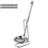 Aço Inoxidável 304 Concha para Sopa e Escumadeira para Panela Quente Suporte de Colheres para Pendurar de Restaurante Suporte para Colheres de Panela Quente Conjunto de Colheres para Sopa de Panela Quente