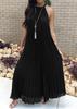 AliExpress Amazon Mulheres Europeias e Americanas Moda Verão Vestido Sexy Plissado