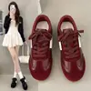 Versão auto-mantida! Cadarço bloco de cores salto oculto sapatos de treino alemães femininos 2026 novos retrô versáteis sapatos Forrest Gump sapatos esportivos femininos