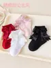 Calcetines de encaje para niña de 26 años, calcetines infantiles transfronterizos de otoño e invierno, venta al por mayor, calcetines de princesa para bebé, borde de encaje con lazo, niña