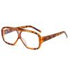 Gafas de Sol de Marco Grande Transfronterizas 2026 para Mujer, Gafas de Sol de Moda de Alta Gama, Protección Solar, Doble Puente Retro, Protección UV