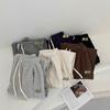 Otoño e Invierno 2025 Versión Coreana Ins Ajustado Versátil Cintura Elástica Básico Forro Polar Cordón Pantalones Globo Pantalones Casuales Pantalones Largos