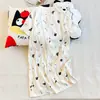 Algodón de Nube Verano Nuevo Estilo Estilo Ins Lindo Dibujos Animados Vestido Pijama de Mujer Manga Corta Holgado Casual Ropa de Casa
