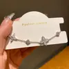 Pulsera de Flor y Lazo de Circonita Francesa, Lujo Ligero, Gama Alta, Pulsera Exquisita, Moderna, Dulce y Elegante