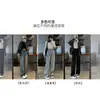 Jeans de Cintura Alta y Pierna Ancha para Mujer Otoño e Invierno 2024 Nuevas Explosiones con Forro Polar Adelgazantes Caídos Retro Pantalones Rectos