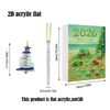 Calendario de Adviento Caja Sorpresa Serie Vidrio Marino Transfronterizo Adorno de Árbol de Navidad Estilo Vidrio Marino Colgante Acrílico