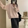 Diseñado con Suéter de Punto Capas Estilo Perezoso para Mujer en Otoño e Invierno Nuevo Estilo Holgado Estilo Coreano Suave y Sedoso Top de Punto