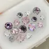 Brincos de Liga de Titânio com Zircônia Rosa para Piercing na Orelha, Studs para Cartilagem da Orelha, Brincos Deslumbrantes, Studs para Canal Auditivo, Não é Necessário Remover para Lavar ou Dormir, Acessórios para Orelha