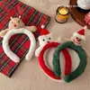 Diadema Linda de Peluche con Cabeza de Alce para Mujer Disfraz de Navidad Diadema Alta con Cráneo y Astas Hombre de Jengibre Otoño e Invierno Pinza para Lavarse la Cara