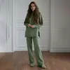 Conjunto de Suéter de Punto de Color Sólido con Cuello Alto y Abertura para Mujer, Estilo Europeo y Americano, Moda Casual Perezosa Otoño e Invierno 2025