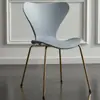 Silla Silla hogar respaldo engrosado lujo ligero plástico moderno minimalista adulto creativo ocio mesa y silla de restaurante