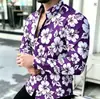 Nueva camisa de manga larga con estampado 3D para hombre de comercio exterior de otoño para primavera y otoño, moda transfronteriza Amazon AliExpress diseño floral