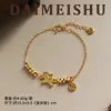 Pulseira Moeda Brilhante Estilo Gelo Triturado Vintage com Toque de Luxo Leve, Estilo Nicho, Acessório de Mão Versátil