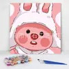 20*20 Pintura al Óleo Digital de Dibujos Animados de Anime Pintura Decorativa DIY para Colorear Hecha a Mano para Niños Stock Listo Pintura al Óleo Digital al por Mayor