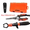 Equipo de Pesca para Exteriores Pinzas de Pesca de Acero Inoxidable Agarrador de Peces Herramienta Multifuncional Dispositivo de Control de Peces de Acero Inoxidable Juego Portátil de Dos Piezas