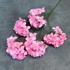Flores artificiales de hortensia de múltiples cabezas para arreglos de boda, decoración de ventanas, arreglos florales, flores de seda hechas a mano, adornos de flores artificiales transfronterizos al por mayor