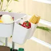 Cesta de suspensão de armazenamento multifuncional, oca montada na parede, sem necessidade de furar, cesta de armazenamento para cozinha, banheiro, lavabo e cesta de suspensão de cabeceira
