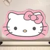 Tapete de Chão para Banheiro Desenho Hello Kitty Macio Lama de Diatomáceas Absorvente de Água Antiderrapante Doméstico Secagem Rápida Fofo Tapete Hello Kitty