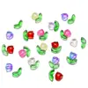 Pétalos de Tulipan de Vidrio con Gradiente de Colores Cuentas de Vidrio Cuentas Sueltas Joyería Hecha a Mano DIY Pulsera Collar Accesorios con Cuentas