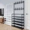 Zapatero Simple, Gabinete de Almacenamiento Integrado de Múltiples Niveles, Zapatero para Entrada de Hogar y Dormitorio, Perchero de Pie Multifuncional, Zapatero y Sombrero