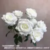 Tela de lana 7 cabezas ramo de rosa de diamante flor de simulación flor de rosa material de flor de boda flor para sostener en la mano decoración del hogar flor artificial