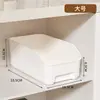 Caja de Almacenamiento para Gabinete Tipo Cajón Organizador de Bocadillos de Escritorio Cesta de Plástico Rectangular Organizador de Artículos Pequeños para el Hogar Estante de Almacenamiento