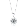 Joyería Diaria de Plata S925 para Niña Estilo Coreano Moda Ocho Corazones Ocho Flechas Collar de Moissanita para Mujer Cadena de Clavícula de Lujo Ligero Gama Alta