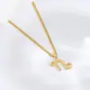 Colgante de 12 constelaciones, acero inoxidable, oro de 18 quilates, joyería de moda, collar sencillo, accesorios europeos y americanos, cadena para clavícula