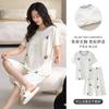 Pijama de Manga Corta para Mujer Verano Algodón 2025 Nueva Llegada Pantalón Capri para Mujer Verano Talla Grande Traje Ropa de Casa Cuello Redondo para Mujer