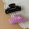 Pinza de Acetato con Incrustaciones de Diamantes Puntiagudos de Diseño Coreano, Pinza de Tiburón de Moda y de Alta Gama para Accesorios del Cabello de Mujer en la Parte Posterior de la Cabeza, Estilo Nuevo